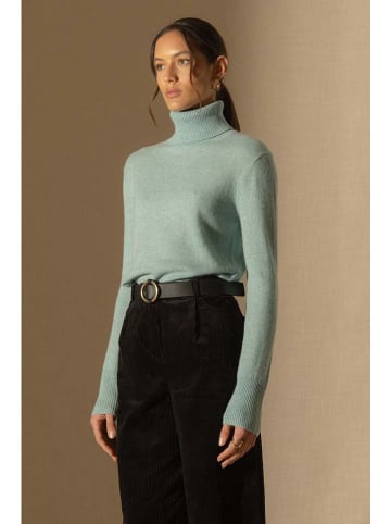 Perfect Cashmere Kaschmir-Rollkragenpullover "Tracy" in Türkis