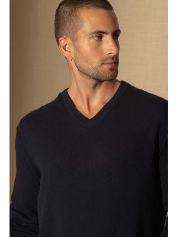 Perfect Cashmere Kasjmieren trui "Lorenzo" donkerblauw