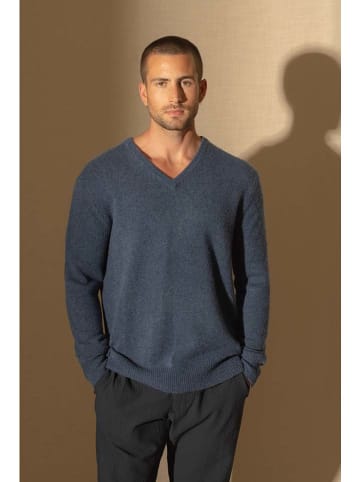 Perfect Cashmere Kasjmieren trui "Enzo" donkerblauw