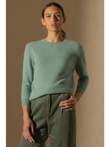 Perfect Cashmere Kaschmir-Pullover "Vanessa" in Türkis