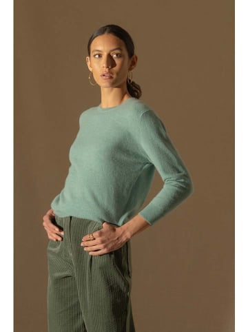 Perfect Cashmere Kaszmirowy sweter "Vanessa" w kolorze turkusowym