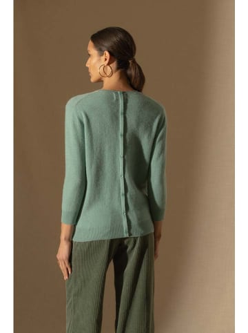 Perfect Cashmere Kaszmirowy sweter "Vanessa" w kolorze turkusowym