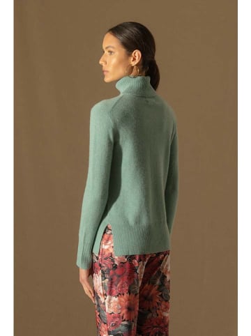 Perfect Cashmere Kaschmir-Rollkragenpullover "Tracy" in Grün