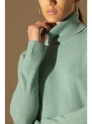 Perfect Cashmere Kaschmir-Rollkragenpullover "Tracy" in Grün