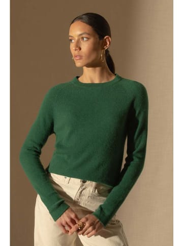 Perfect Cashmere Kasjmieren trui "Whitney" donkergroen