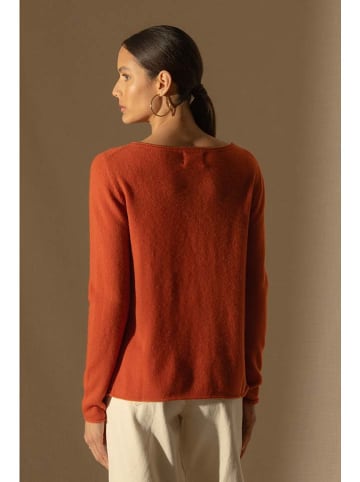 Perfect Cashmere Kasjmieren trui "Megan" oranje
