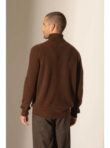 Perfect Cashmere Kaszmirowy golf "Trevor" w kolorze ciemnobrązowym