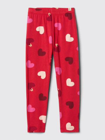 GAP Legginsy w kolorze czerwonym ze wzorem