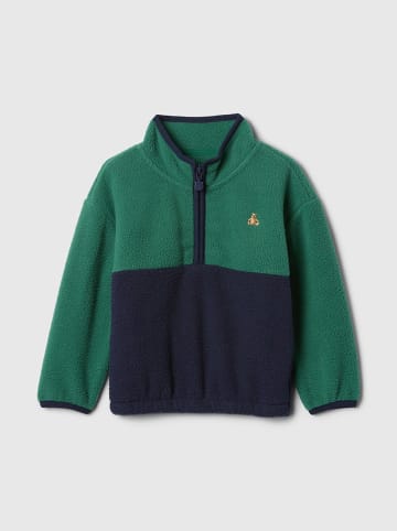 GAP Fleece trui donkerblauw/groen