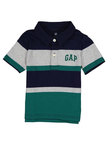 GAP Poloshirt in Grün/ Dunkelblau/ Grau