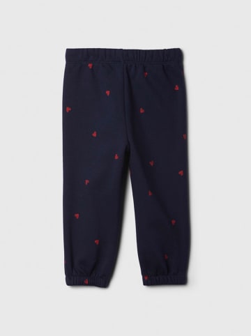GAP Sweathose in Dunkelblau/ Rot