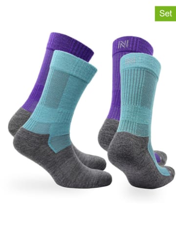 Norfolk 4er-Set: Socken in Violett/ Blau