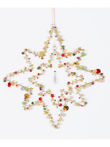 Overbeck and Friends Dekohänger "Tara" in Rot/ Grün - (B)33 x (H)30 cm