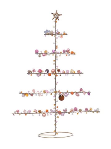 Overbeck and Friends Decoratieve kerstboom "Tree" goudkleurig/lichtroze - (B)23 x (H)31 cm
