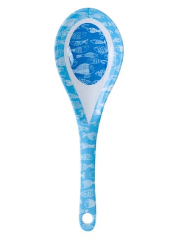 Overbeck and Friends Servierlöffel "Crazy Fish" in Hellblau - (L)21,8 cm