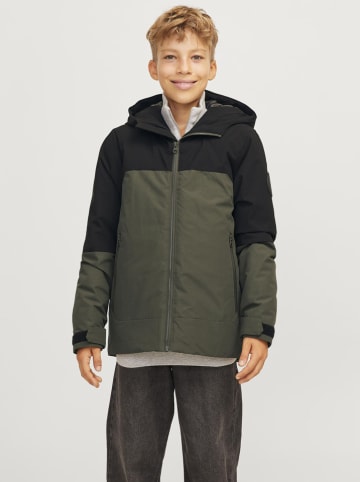 JACK & JONES Junior Softshelljas "Aiden" kaki/zwart