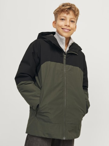 JACK & JONES Junior Softshelljas "Aiden" kaki/zwart