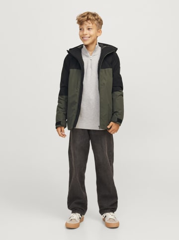 JACK & JONES Junior Softshelljacke in "Aiden" in Khaki/ Schwarz
