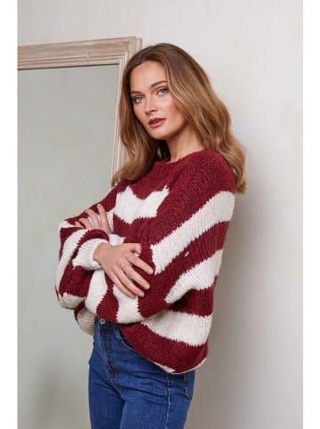 Joséfine Pullover "Doyna" in Rot/ Weiß