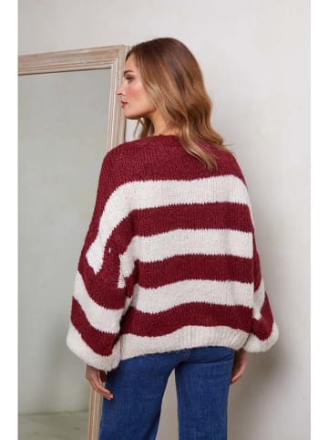 Joséfine Pullover "Doyna" in Rot/ Weiß