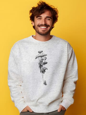WOOOP Sweatshirt "Helium Menagerie" in Hellgrau