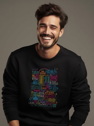 WOOOP Sweatshirt "Home Sweet Home" in Schwarz