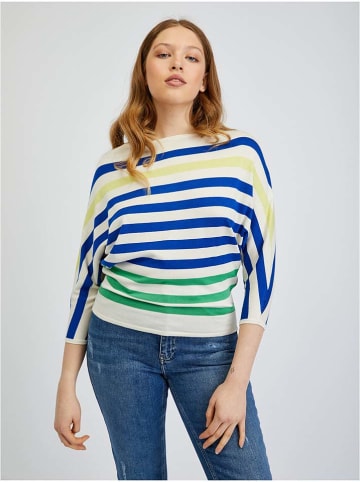 orsay Pullover in Weiß/ Blau