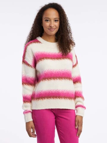 orsay Pullover in Weiß/ Pink