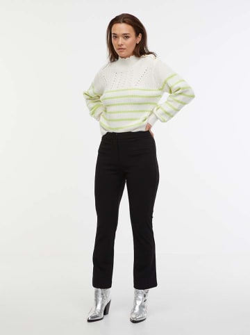 orsay Sweter w kolorze biało-jasnozielonym