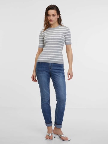 orsay Shirt in Grau/ Weiß