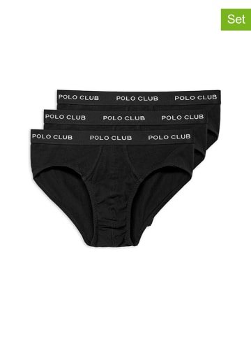 Polo Club 3er-Set: Slips in Schwarz