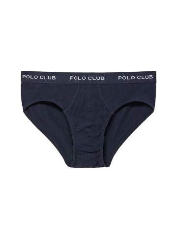 Polo Club 3er-Set: Slips in Dunkelblau/ Schwarz/ Grau