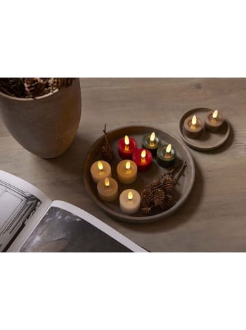 STAR Trading 2-delige set: ledwaskaarsen wit - (H)4 x Ø 5 cm