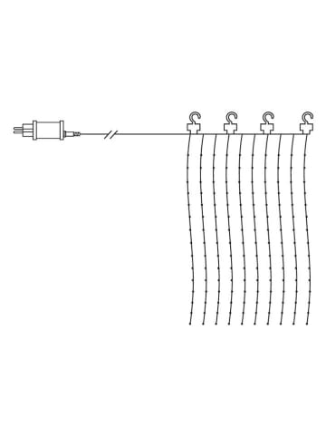 STAR Trading LED-Lichtervorhang "Sherrie" in Warmweiß - (L)200 x (B)100 cm