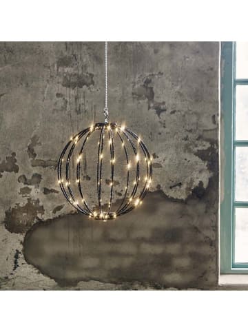STAR Trading Dekoracyjna lampa LED "Mounty" w kolorze czarnym - Ø 30 cm