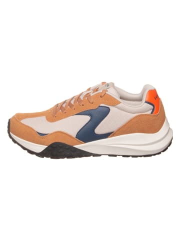 Skechers Leder-Sneakers "Frenzy" in Hellbraun/ Creme
