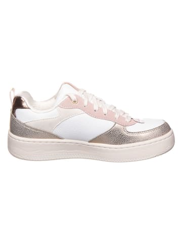 Skechers Leder-Sneakers "Sport Court" in Weiß/ Gold
