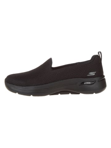 Skechers Slippersy "Go Walk Arch Fit" w kolorze czarnym