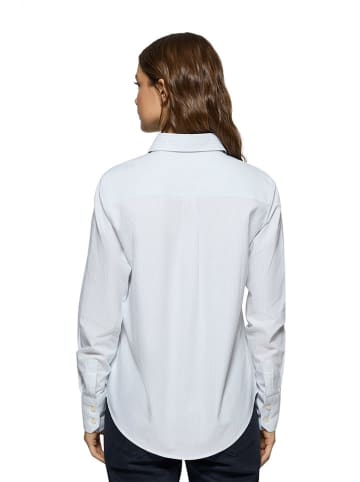Polo Club Blouse - regular fit - lichtblauw/wit