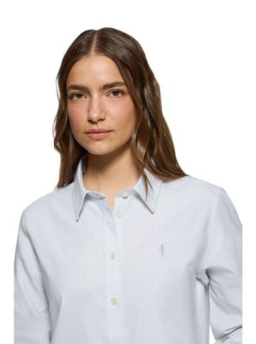 Polo Club Hemd - Regular fit - in Hellblau/ Weiß