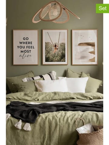 ABERTO DESIGN 3-delige set: ingelijste kunstdrukken - (B)33 x (H)48 cm