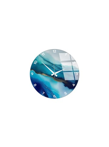 ABERTO DESIGN Wandklok blauw/turquoise - Ø 40 cm