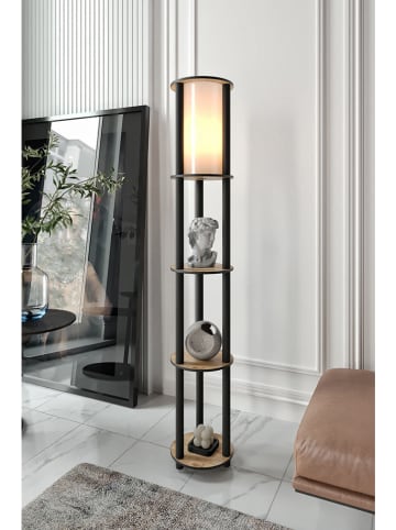 ABERTO DESIGN Lampa stojąca w kolorze jasnobrązowo-czarnym - 24 x 150 x 25 cm