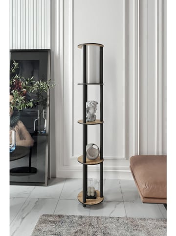 ABERTO DESIGN Standleuchte in Hellbraun/ Schwarz - (B)24 x (H)150 x (T)25 cm