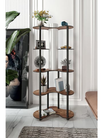 ABERTO DESIGN Lampa stojąca w kolorze brązowo-czarnym - 65 x 150 x 35 cm