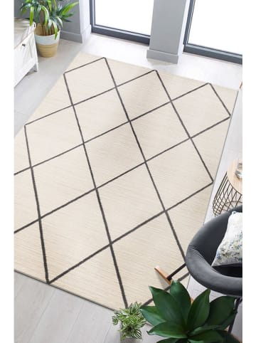 ABERTO DESIGN Kurzflor-Teppich in Creme