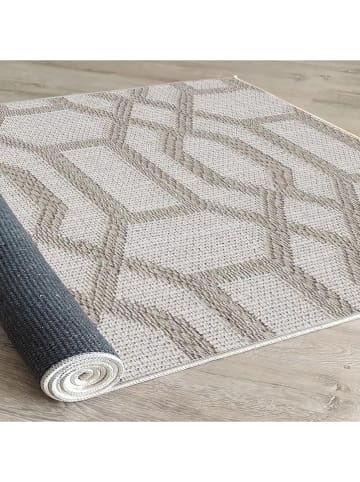 ABERTO DESIGN Kurzflor-Teppich in Creme/ Beige