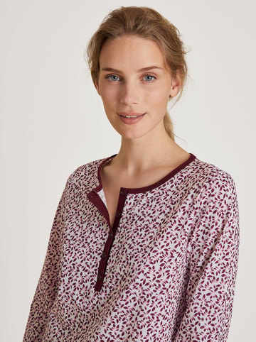Calida Nachthemd bordeaux/wit