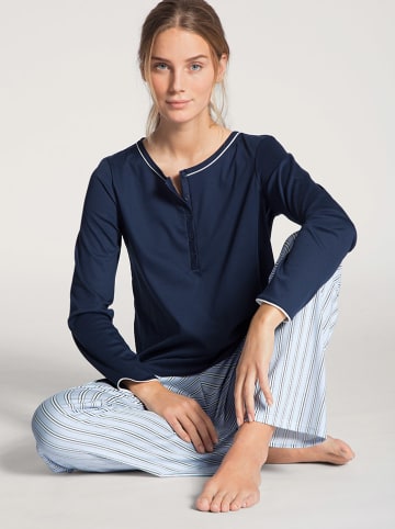 Calida Pyjama donkerblauw/lichtblauw