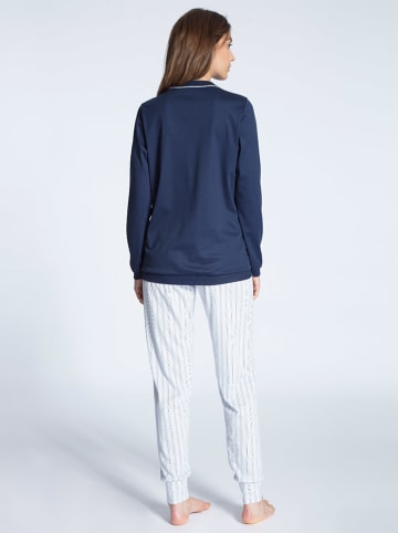 Calida Pyjama lichtblauw/donkerblauw